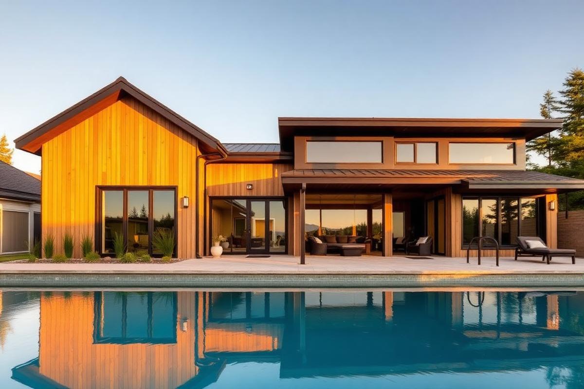Custom pool house built by Northwood